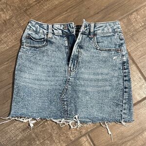 Wild Fable Distressed Blue Mini Skirt